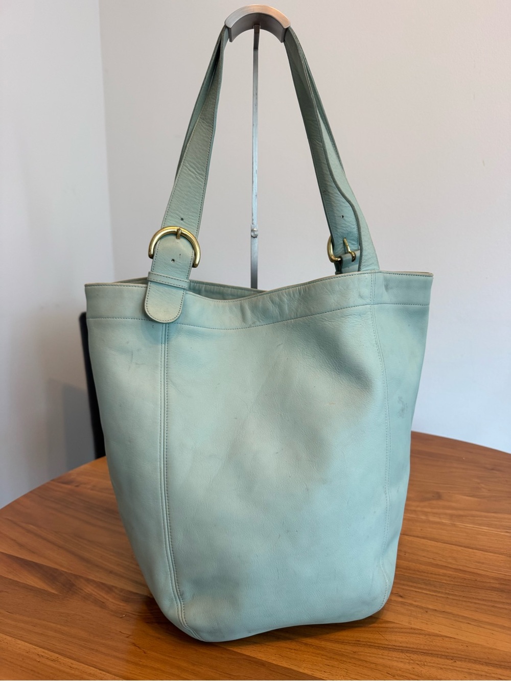 Aqua vintage coach xl tote 4082